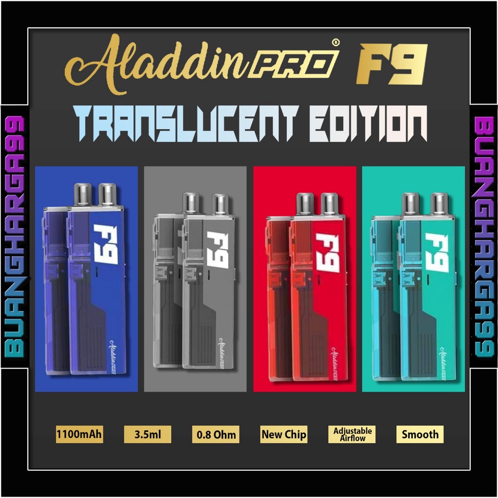 Ready Stock Original Vamped Aladdin Pro F9 Pod Kit 3 5ml