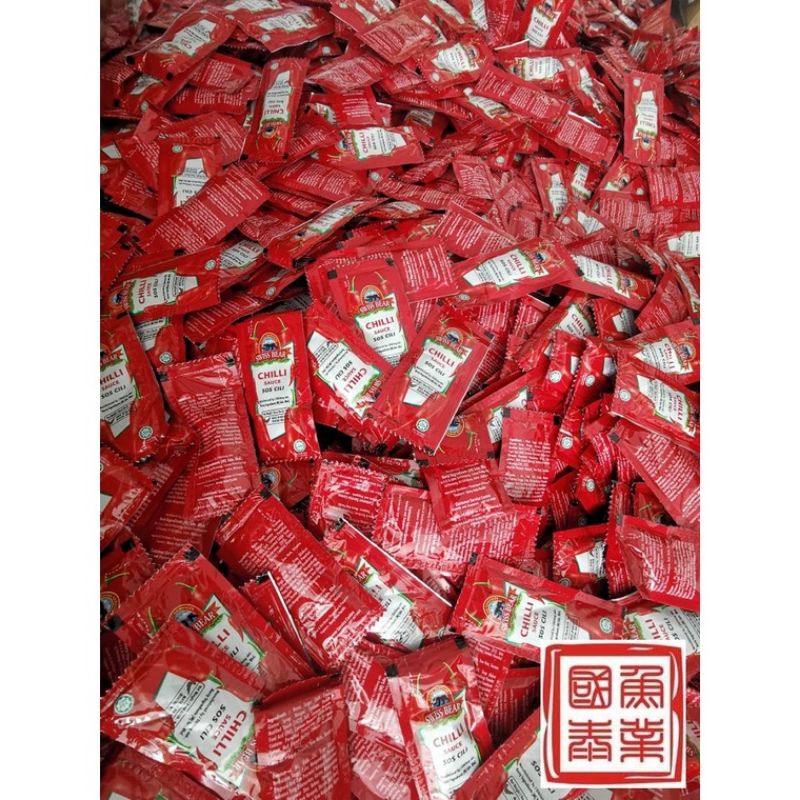 STOCK READY Swiss Bear Chilli Sauce Sachet 9g 10pcs Cili Sos Peket