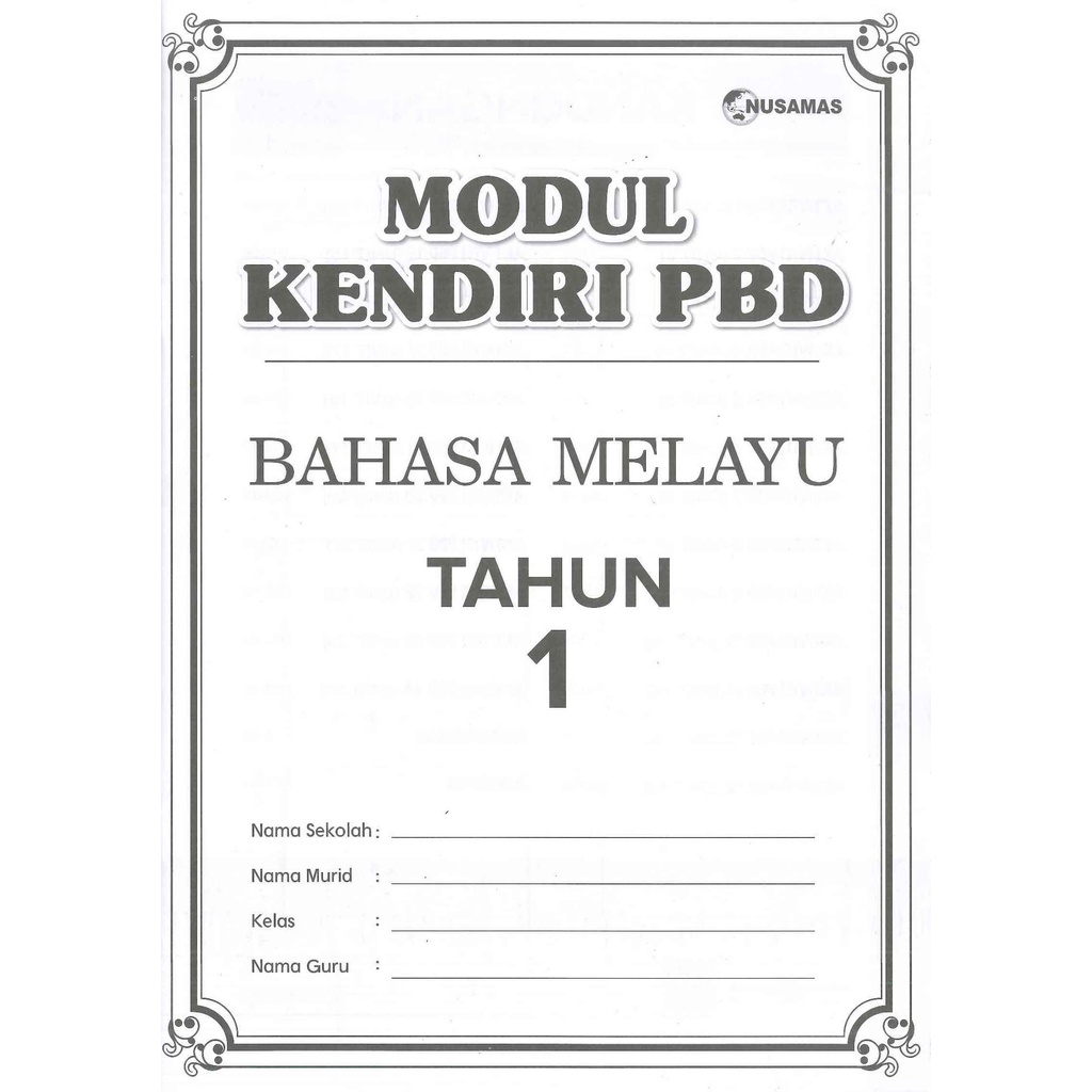 BuddyBookstore Buku Latihan Modul Kendiri PBD Tahun 1 Nusamas