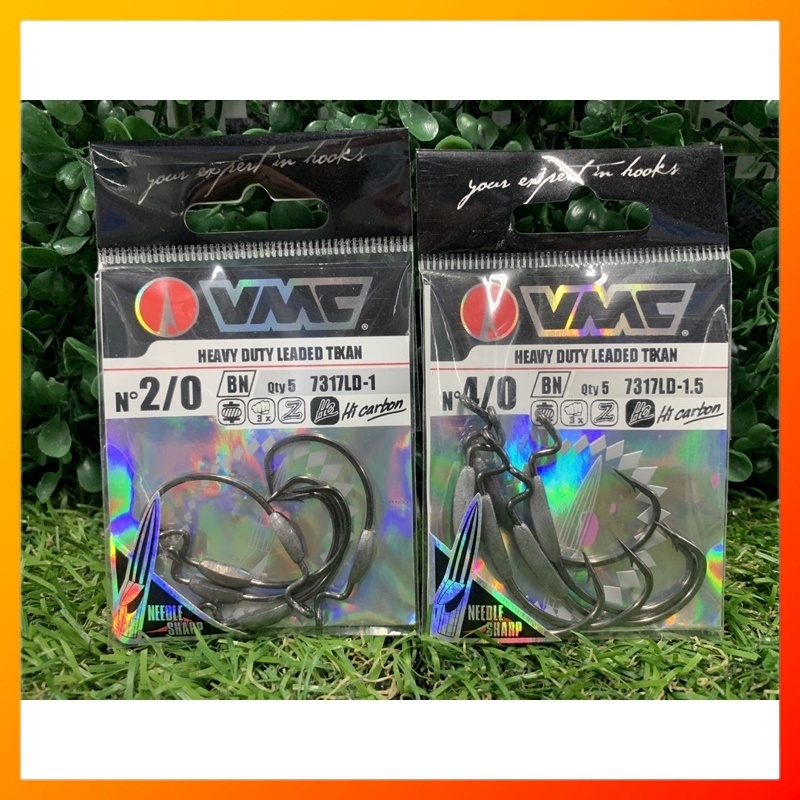 Vmc Heavy Duty Leaded Texan Fishing Hook Ref Ld Shopee Malaysia