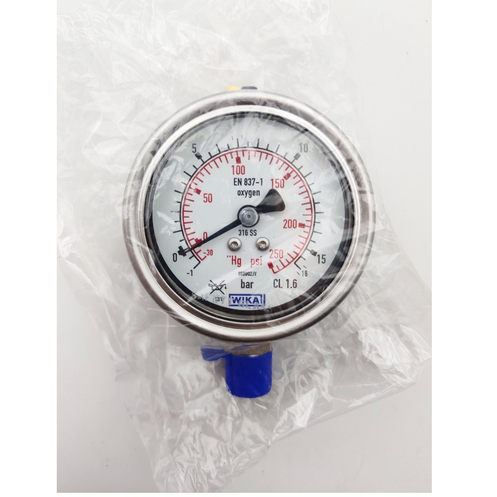 100 Original WIKA Pressure Gauges Degrease For Oxygen Use 232 50