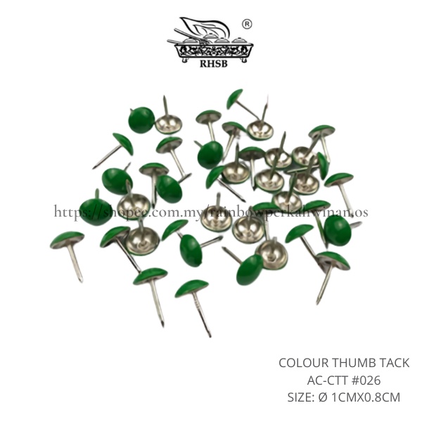 50PCS STEEL THUMB TACK PUSH PINS PAKU TEKAN PIN OFFICE PAKU