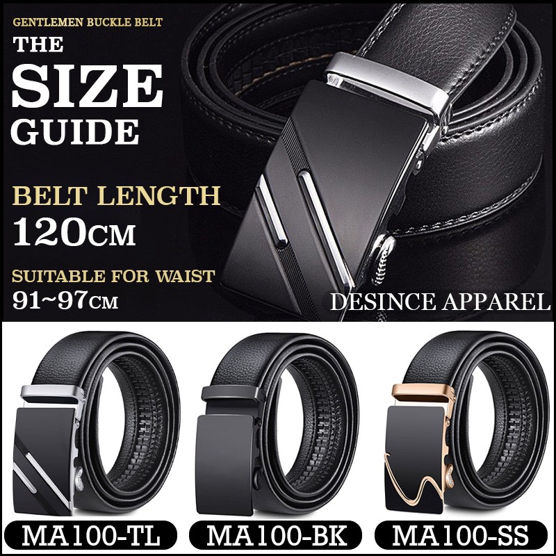 BARANG PANAS Men Leather Belt Genuine Leather Automatic Buckle Belts