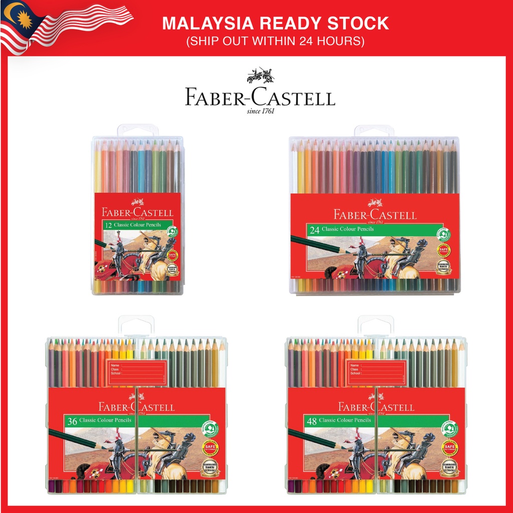 Faber Castell Classic Colour Pencils In Slim Flexi Case