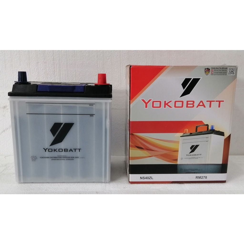 SABAH ONLY YOKOBATT NS40ZL MF WET Car Battery PERODUA Myvi