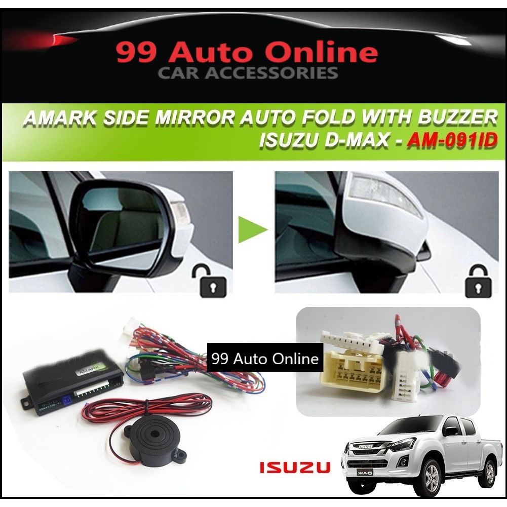 Amark Side Mirror Auto Fold With Buzzer Isuzu D Max AM 091ID Shopee