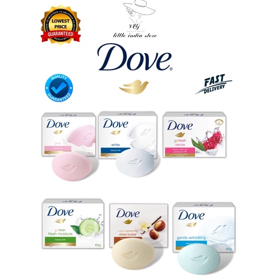 100 Original Dove Beauty Cream Bar Soap 100g Shopee Malaysia