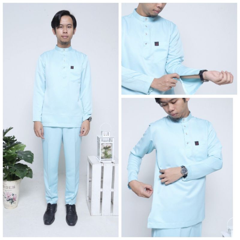 BAJU MELAYU DEWASA CEKAK MUSANG SLIM FIT 3 ZIP EXCLUSIVE FREE GIFT