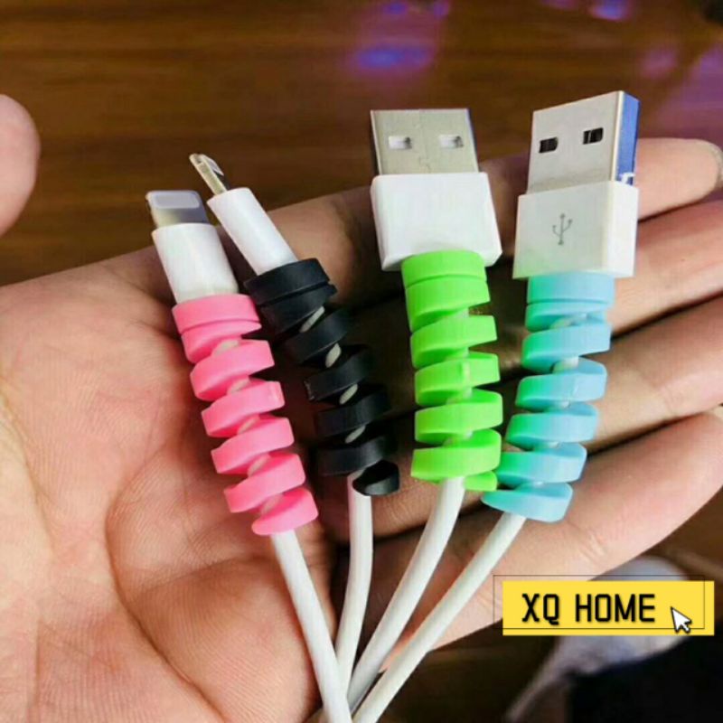 Universal Silicone Spiral Usb Charge Cable Cord Protector Wire Twist