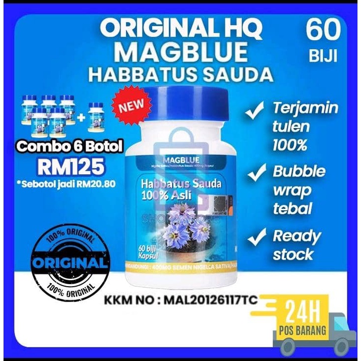 READY STOK MAGIC BLUE HABBATUS SAUDA ORIGINAL BLACK SEED SUNNAH RASUL