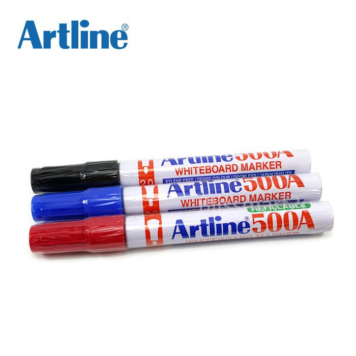 Artline Whiteboard Marker Pen 500A 2 0mm Bullet Point Black Blue Red