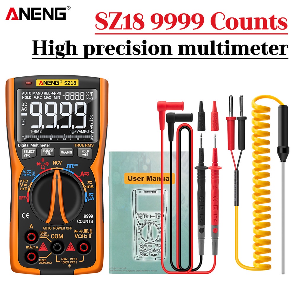 Aneng Sz Digital Multimeter Professional True Rms Tester Ac Dc