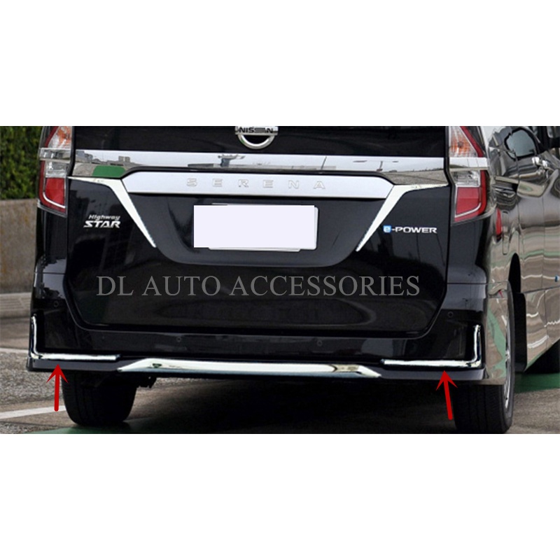 Nissan Serena C Facelift Rear Bumper L Shape Chrome Trim Shopee