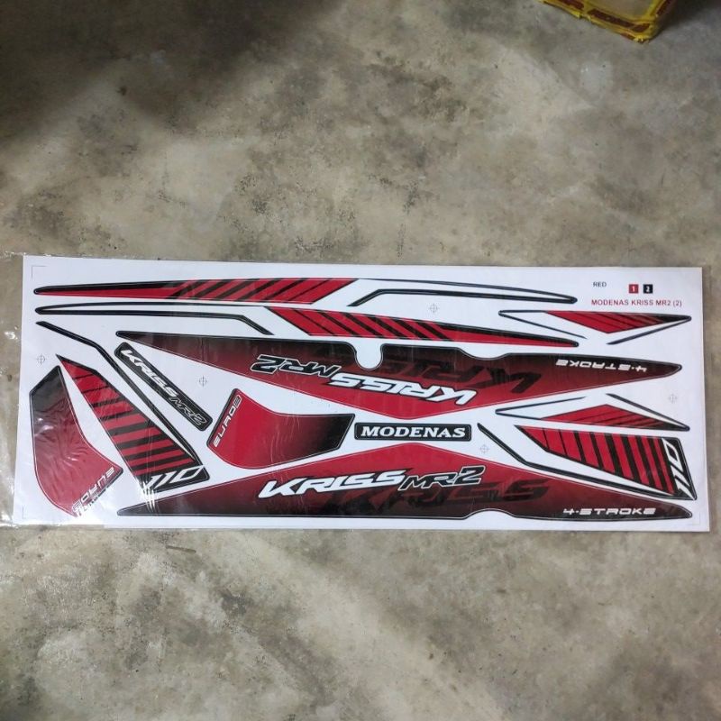 Stiker Sticker Body Stripe Cover Set 2 Modenas Kriss110 Mr2 Mr 2