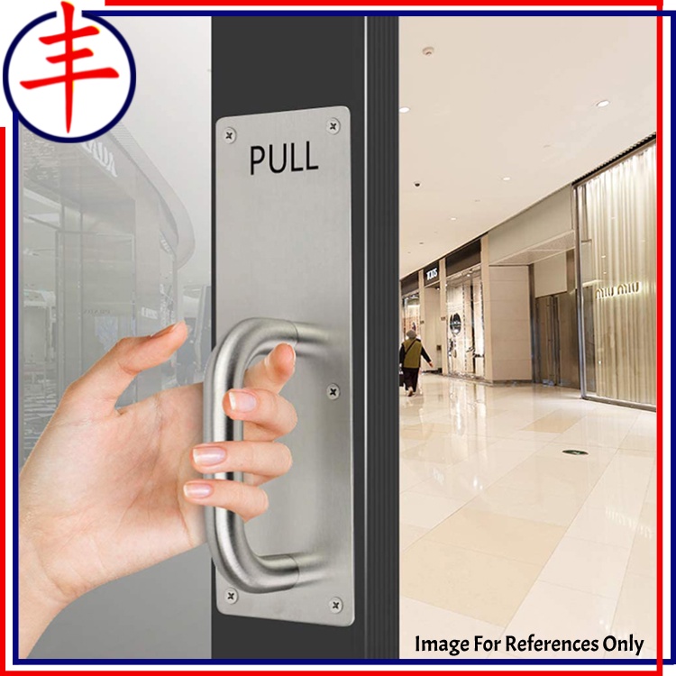 Fy Stainless Steel Push And Pull Door Handles Set Ready Stock Entrance