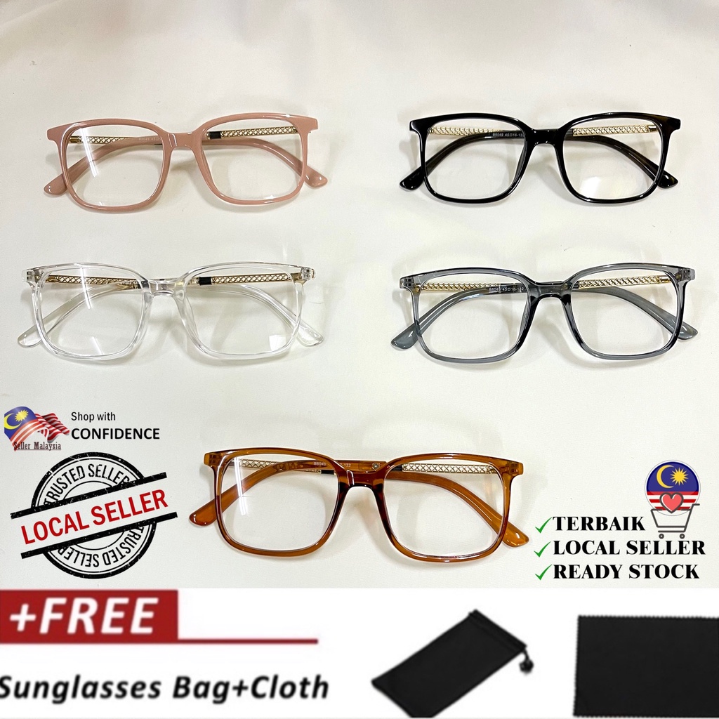 Spek Mata Petak Anti Blue Light Clear Sunglasses Computer