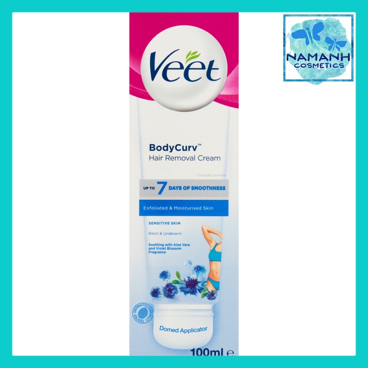 Veet BodyCurv Hair Removal Crem Bikini Underarm Sensitive Skin