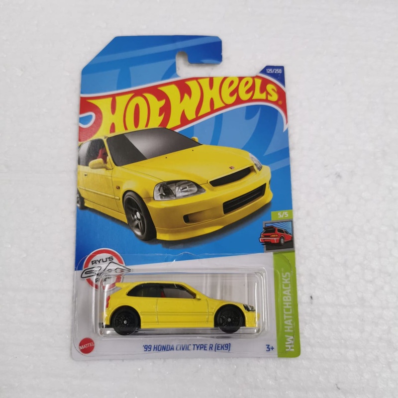 Hot Wheels HW 99 Honda Civic Type R EK9 Yellow F22 Shopee Malaysia