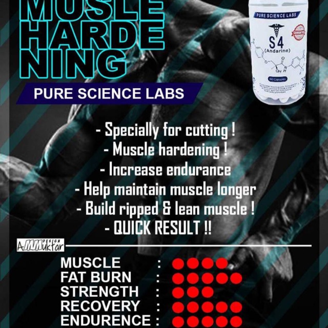 Pure Science Labs S Andarine Fat Burner Muscle Hardening Shopee