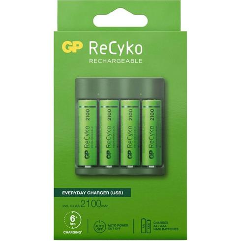 Gp Recyko Everyday Charger Usb B Slot Nimh With X Aa Mah