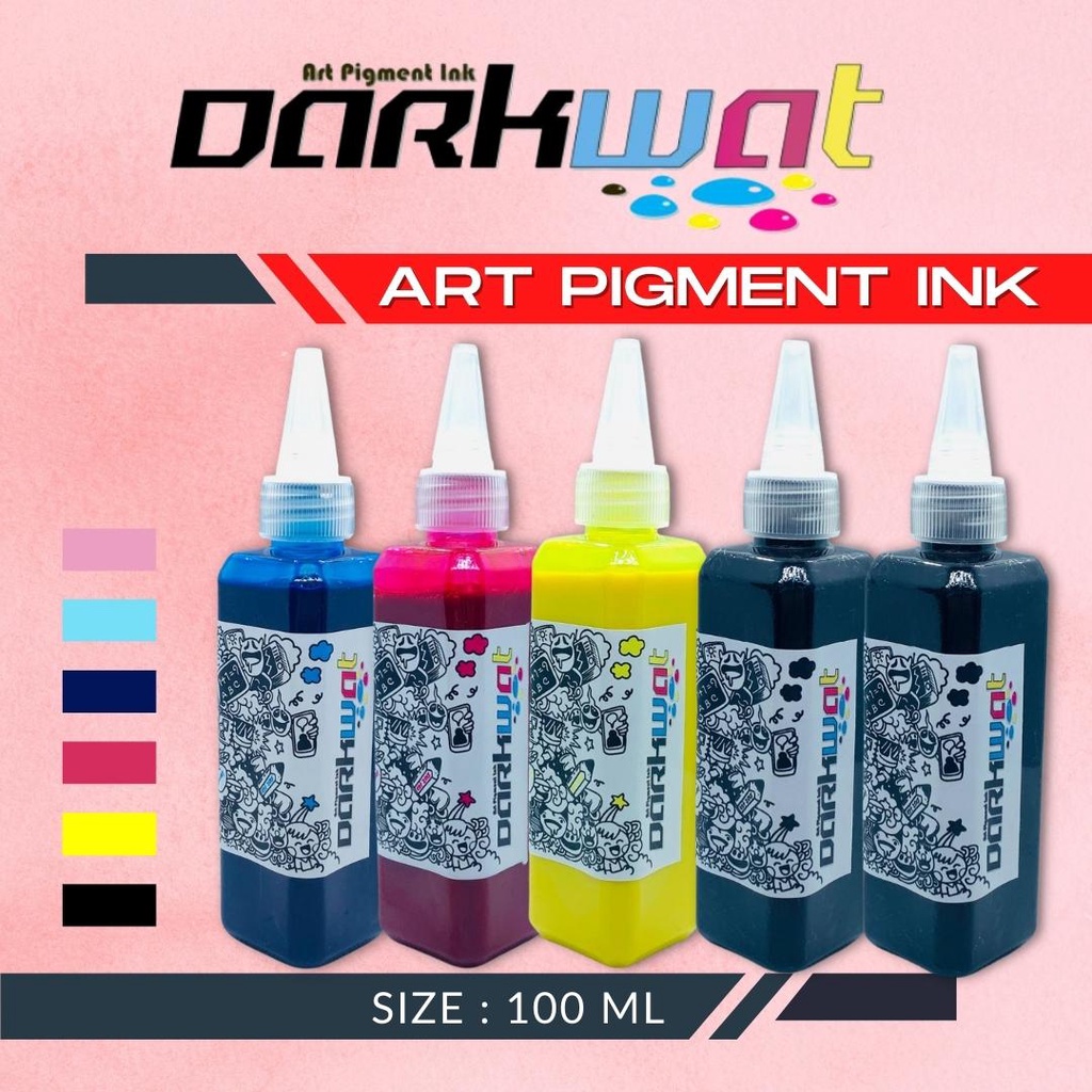 Art Pigment Ink CMYK K DARKWAT Compatible With Epson Printer Shopee