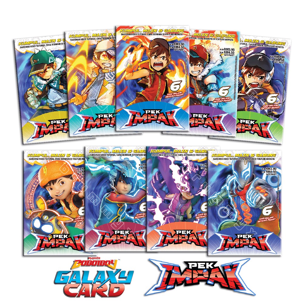 Kad Boboiboy Galaxy Card Pek Impak Set Lengkap Ready Stock