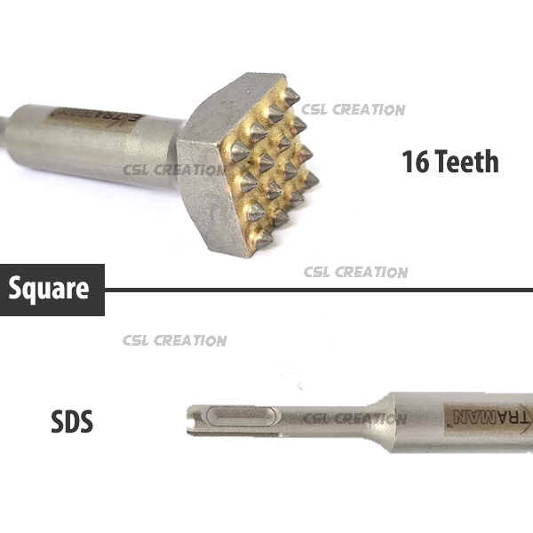 Extraman Sds Concrete Bushing Hammer Chisel Drill Bit Concrete Bushing