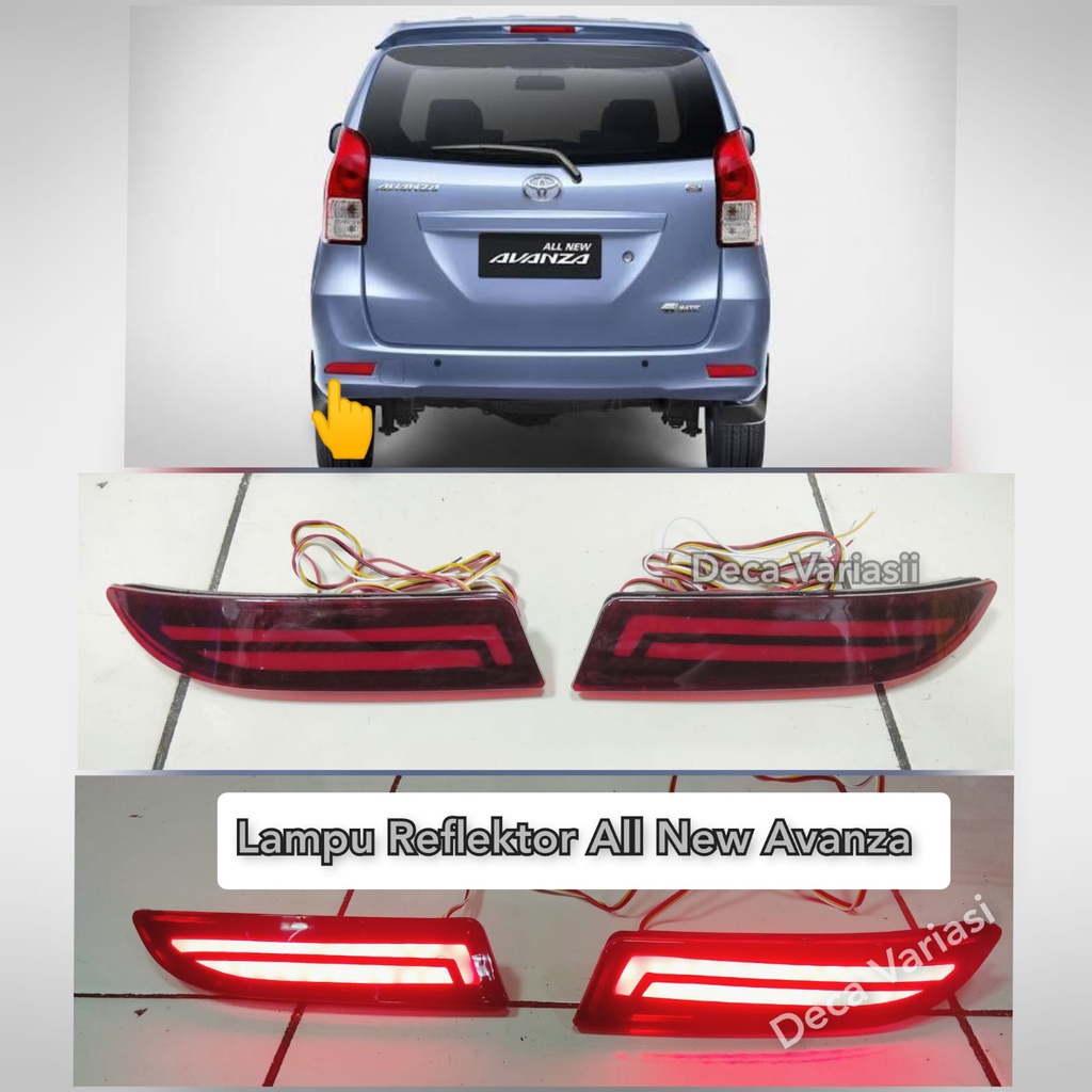 All New Avanza 2012 2014 Rear Bumper Reflector LED Light Shopee Malaysia