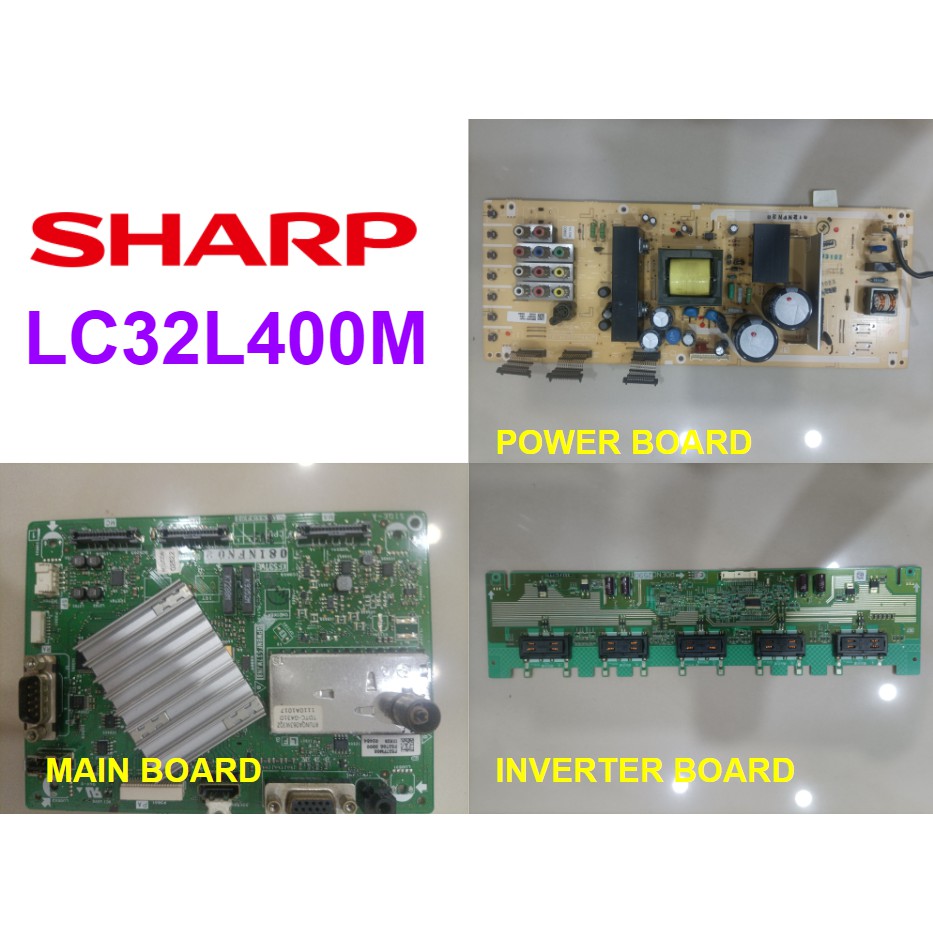 SHARP LCD TV LC32L400M 32L400M Power Board QPWBGG029WJN1 Main Board