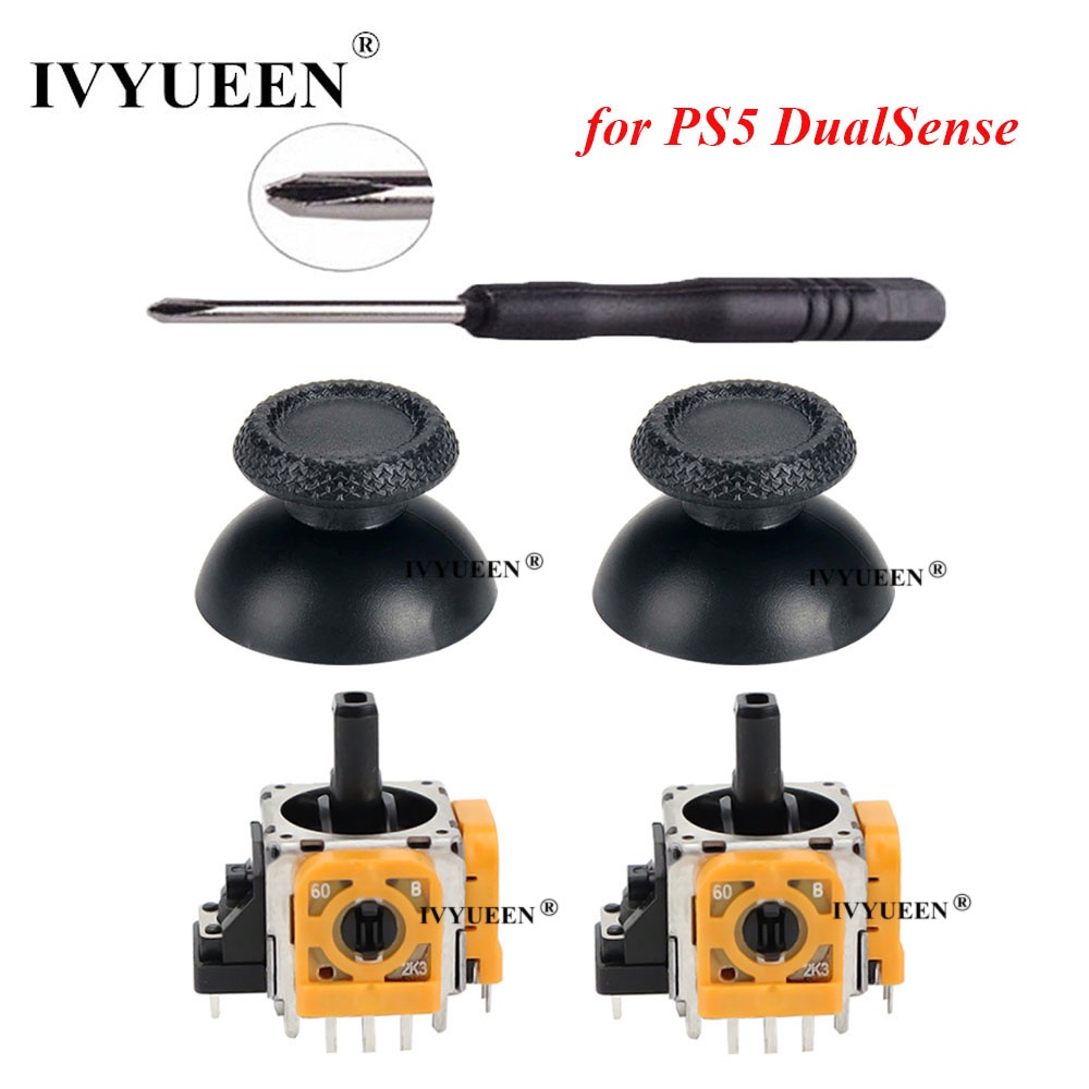 IVYUEEN 2 Sets For PlayStation 5 PS5 Controller 3D Analog Stick Sensor