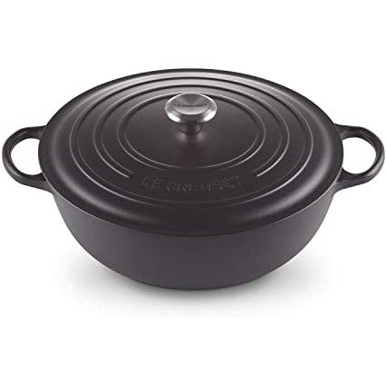 LE CREUSET SIGNATURE SATIN BLACK CAST IRON 26CM MARMITE Shopee Malaysia