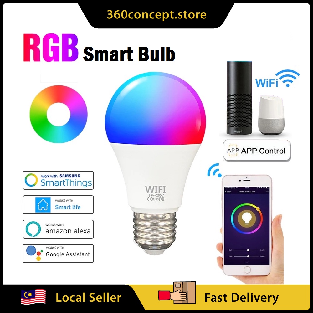 Rgb Wifi Smart Bulbs E Dimmable Color Changing Rgb Magic Led Bulb