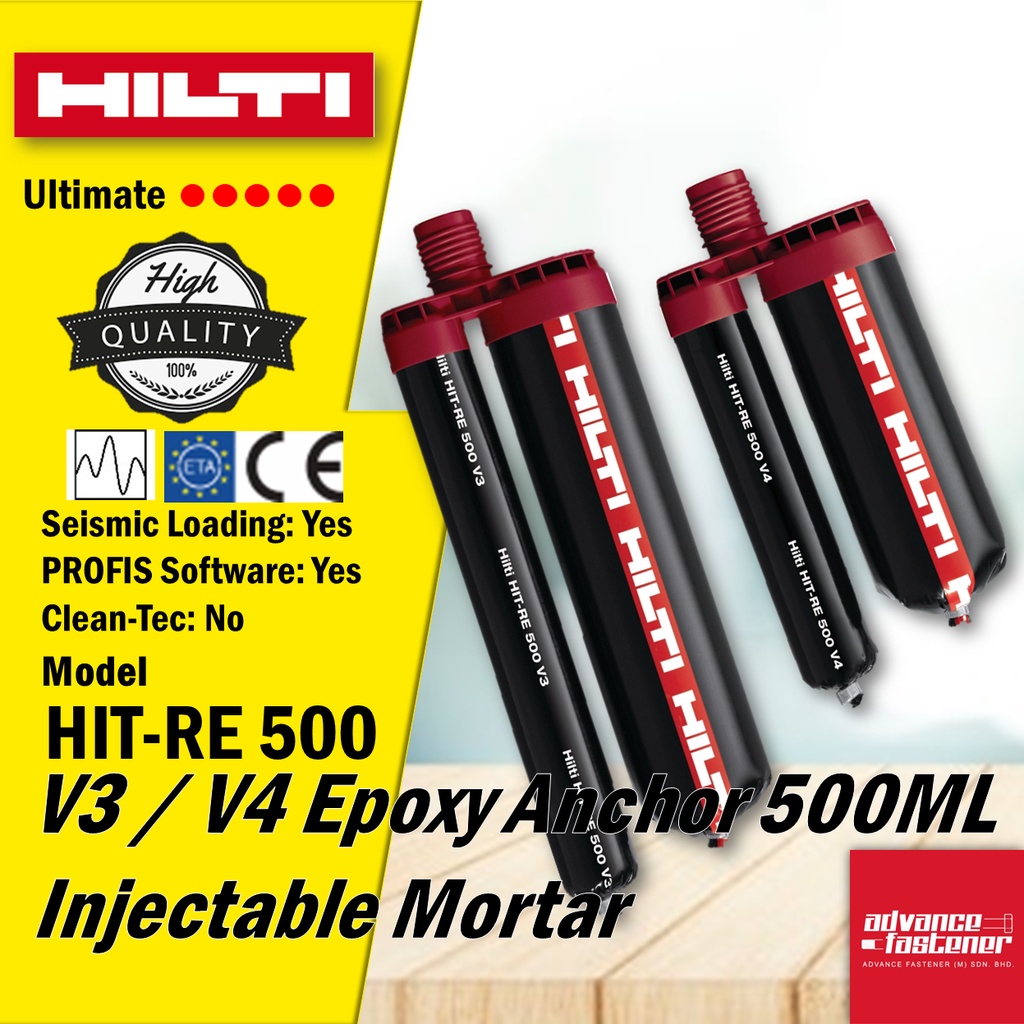 Hilti Hit Re V V Epoxy Anchor Ml Injectable Mortar Shopee