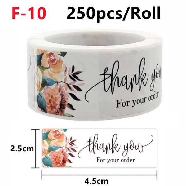 7 5cm 120pcs Roll Kraft Paper Thank You Sticker Label TQ Stickers