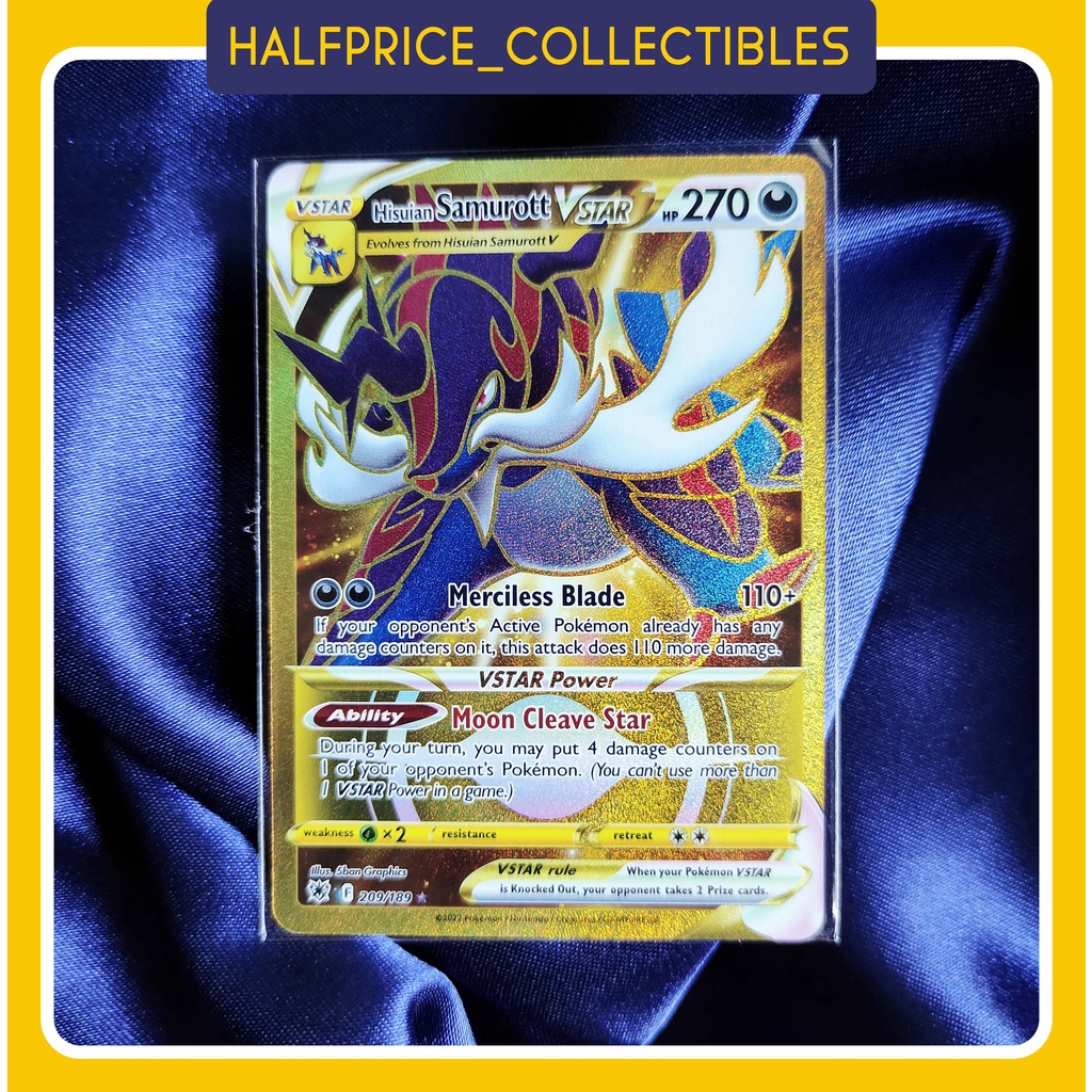 POKEMON TCG HISUIAN SAMUROTT GOLD RARE ASTRAL RADIANCE STAR