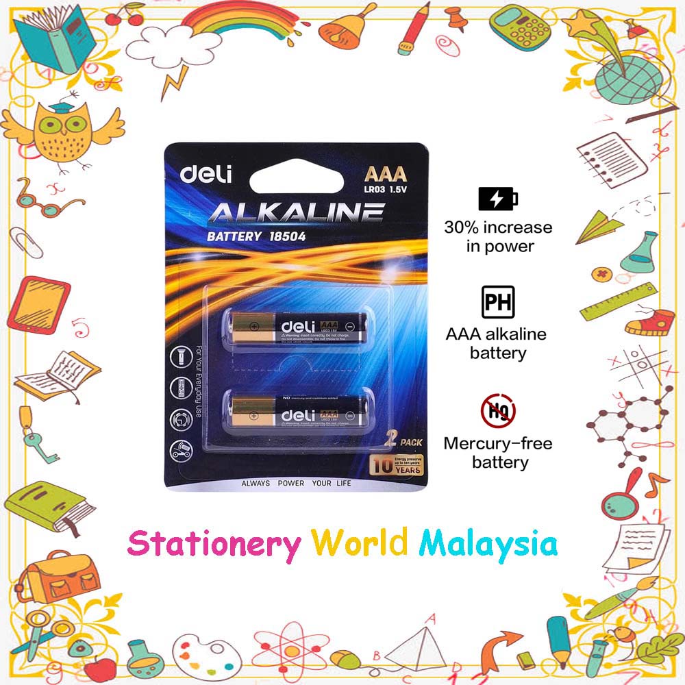 Swm Deli Alkaline Battery Bateri Alkali Aaa Longer Lasting V