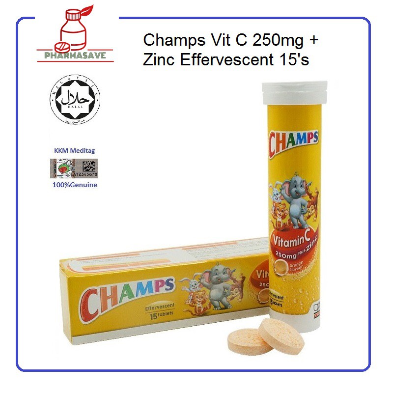 Champs Vitamin C Plus Zinc Effervescent Mg X S Shopee Malaysia