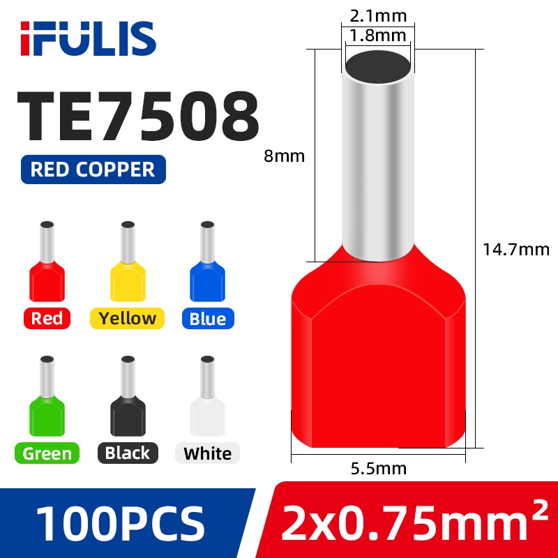 Te Te Te Tubular Crimp Terminal Electrical Wire Insulated