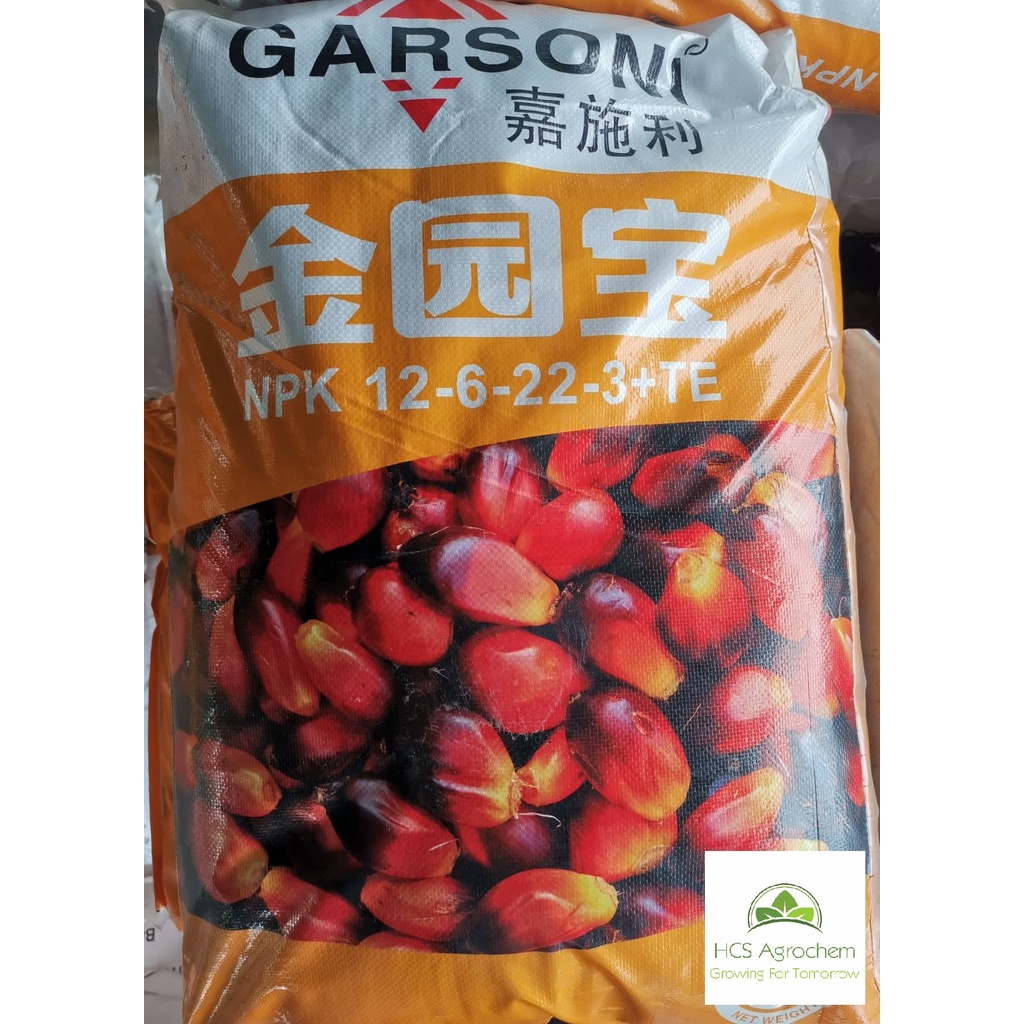 50KG Baja sawit fertilizer Garsoni 金園寳 NPK 12 6 22 3 TE Shopee