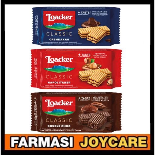 Loacker Crispy Wafers 45g Napolitaner Cremkakao Double Choc Shopee