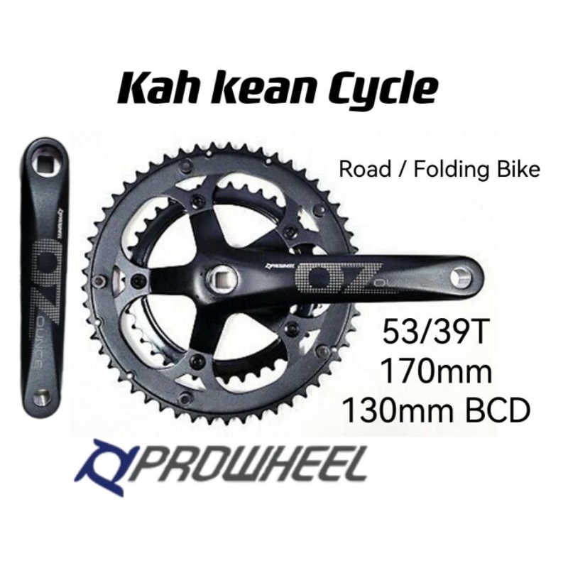 Prowheel Road Double Ounce Crankset T Black Mm Shopee Malaysia