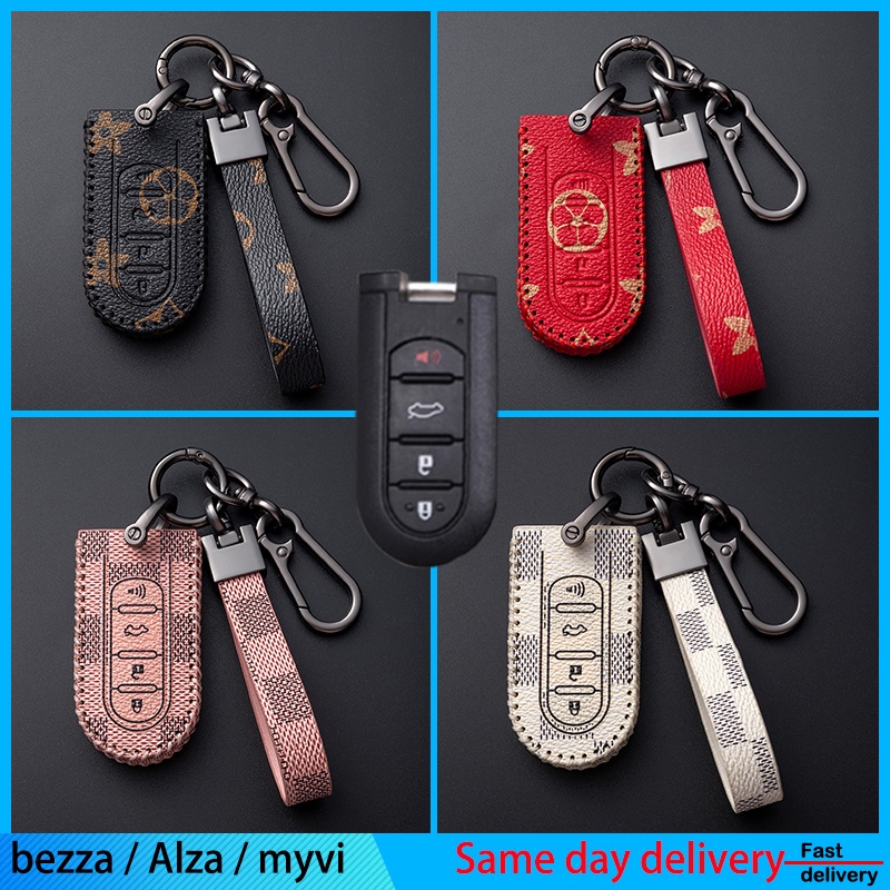 Perodua Bezza MYVI Aruz AXIA ALZA Keyless Remote Car Key Leather Cover