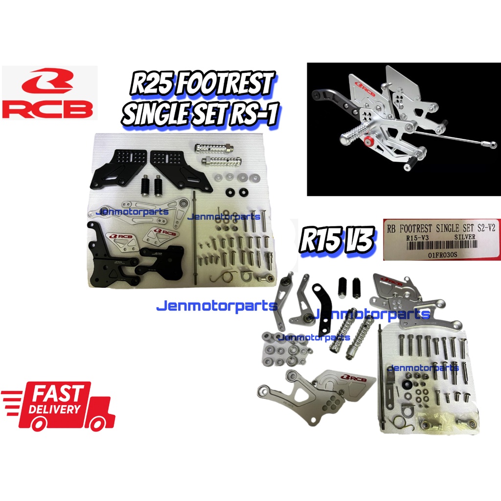 Rcb R R Mt R V Footrest Single Set S V Silver Mt Racing Boy