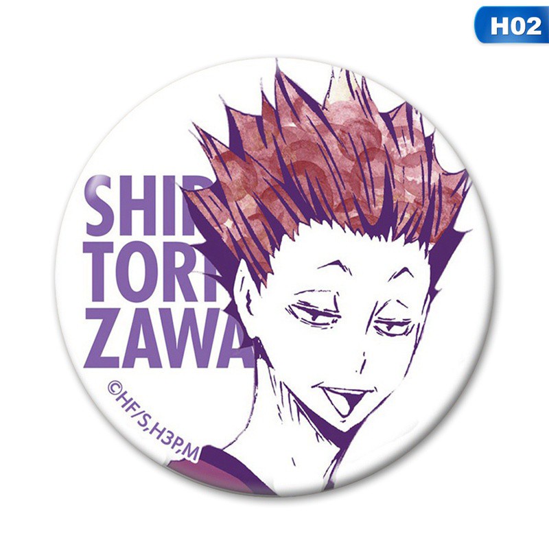 Hequ HAIKYUU Brooch Mini Badge Hinata Kageyama Kuroo Oikawa Iwaizumi