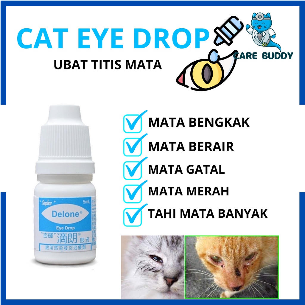 CATBuddy Ubat Titis Mata Kucing 5 Ml Cat Eye Drop Sakit Mata Eye