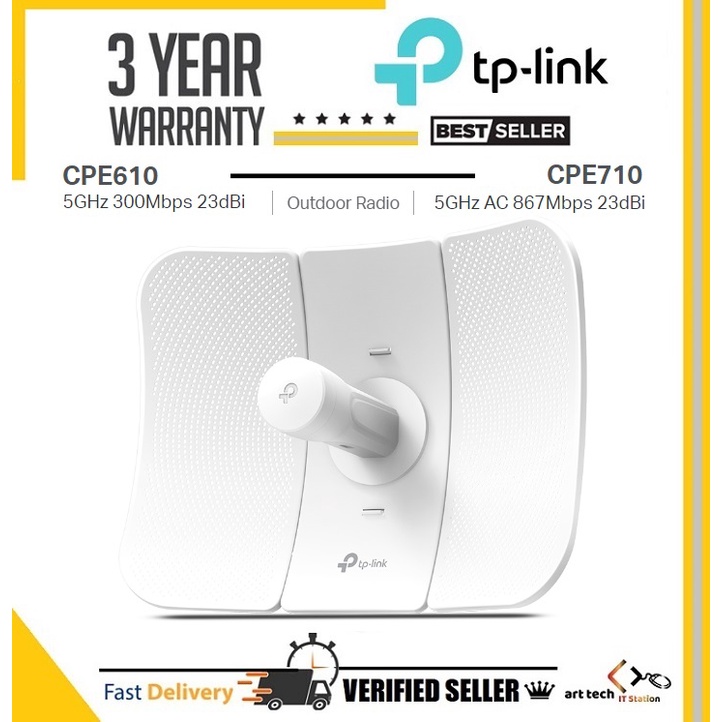 TP LINK CPE610 CPE710 5GHZ 23DBI OUTDOOR CPE WITH 6KV LIGHTING