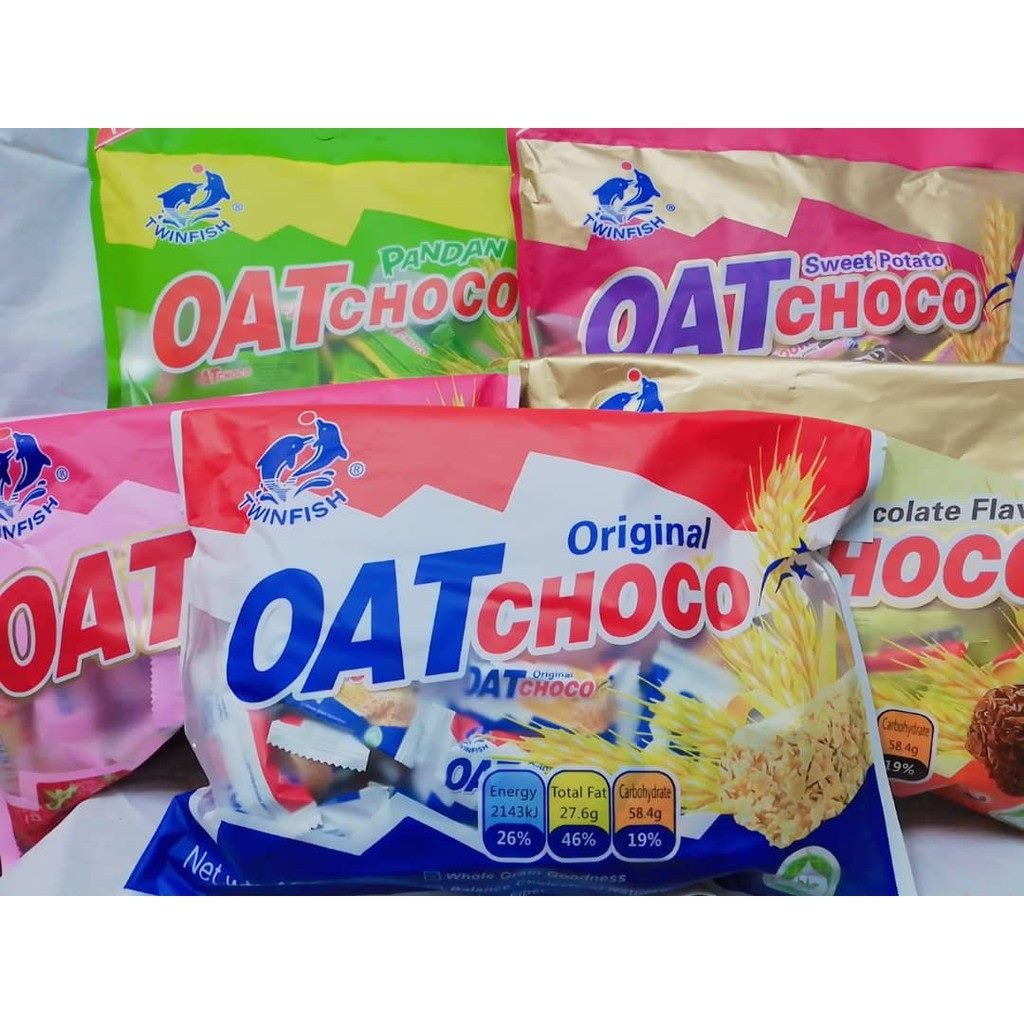 All Twinfish Oat Choco Original Strawberry Chocolate Pandan Sweet