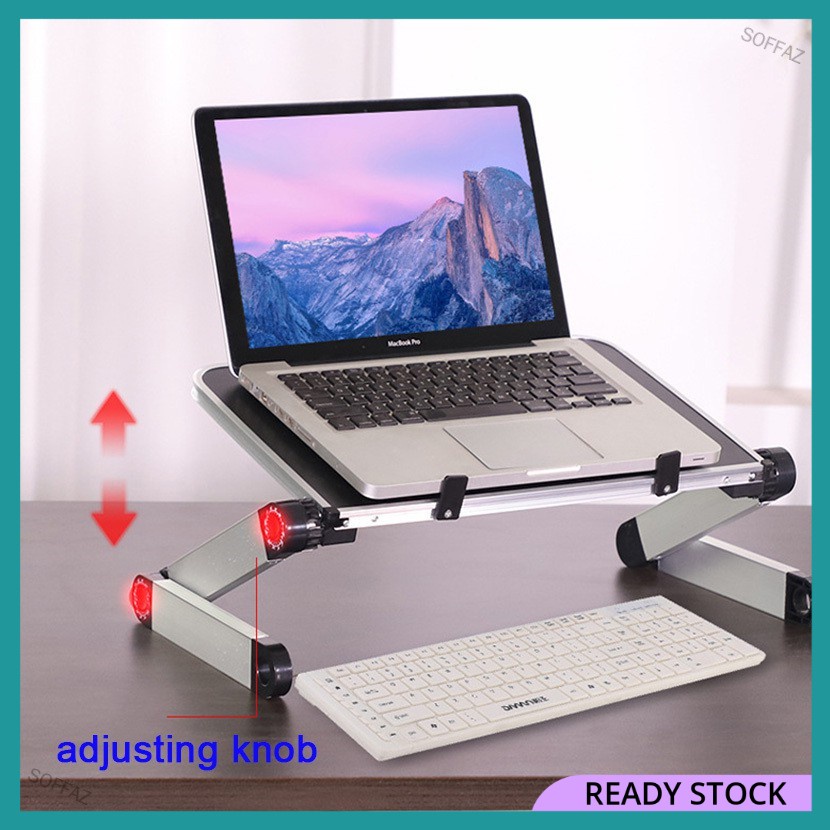 Aluminum Alloy Laptop Portable Foldable Adjustable Laptop Desk Table