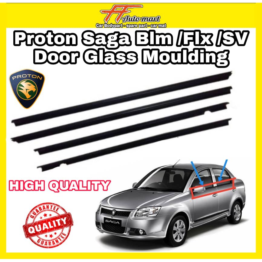 Proton Saga Blm Flx Sv Outer Door Glass Moulding Getah Cermin Pintu