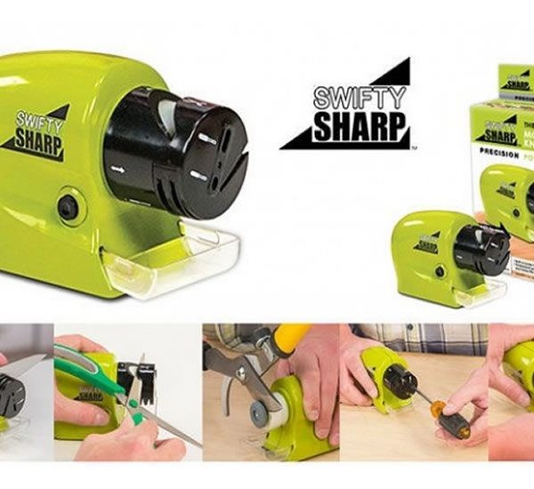 Swifty Sharp Tool Knife Sharpener Cordless Motorized Knife Scissors